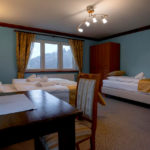 Accommodation in Jachymov, Ore mountains sunrise